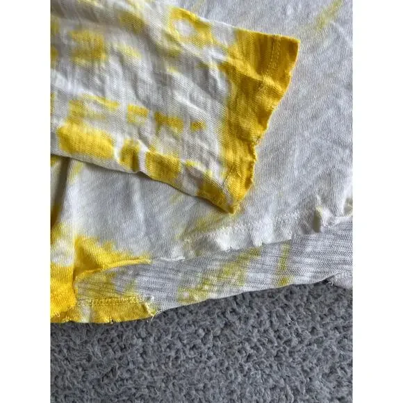 ATM Hoodie Sweater Medium Tie Dye Lightweight Cotton White Yellow Beach Boho - Picture 3 of 16